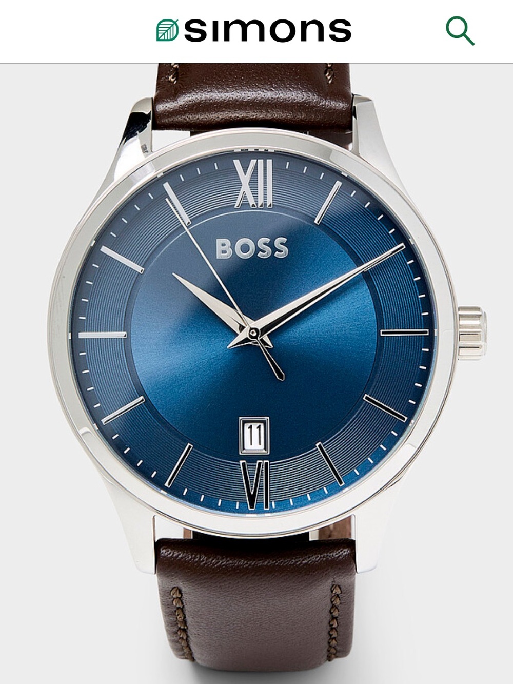 Hugo Boss First One Watch Leather black bracelet